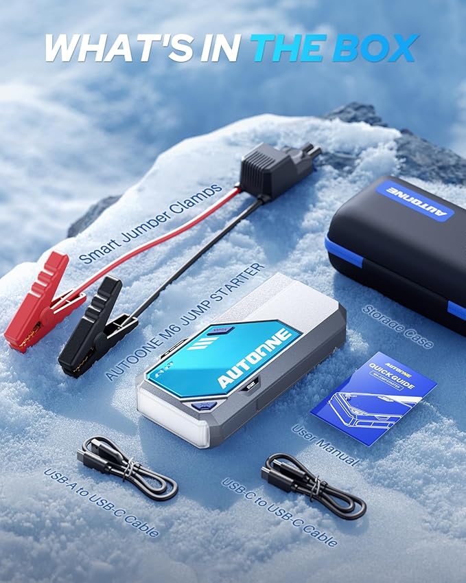 AUTOONE 9500A Car Jump Starter 12V Car Battery Jumper Starter Portable 168W DC - Image 9