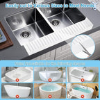 Silicone Faucet Splash Guard 4" x 30", Faucet Water Catcher Mat, Longer - Image 3