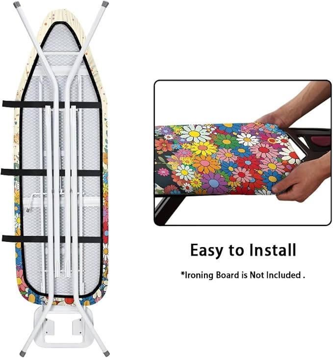 Flower Ironing Board Cover 15x54 Standard Size Black Cat Pattern Ironing Board - Image 4
