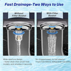 Upgraded Bathroom Sink Drain Strainer, Universal Stainless Steel Sink Stopper - Image 7