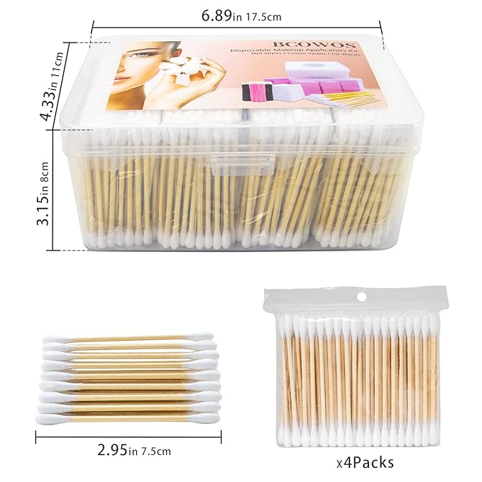 800 Count Bamboo Cotton Swabs, 3 Inch Cotton Swabs - Image 7