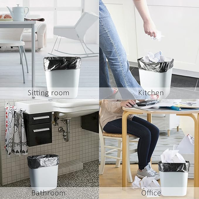 Teivio 4 Gallon 200 Counts Strong Trash Bags Garbage Bags, Bathroom Trash Can - Image 5