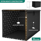 YITAHOME 150 Gallon Large Deck Box with Side Handles, Outdoor Double-Wall Storage for Patio Furniture Cushions, Garden Pool Accessories, Waterproof & Lockable - Image 4