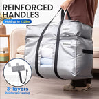 TAILI 2 Tier Extra Large Moving Bags, 2 Pack Silver Heavy Duty Totes - Image 4