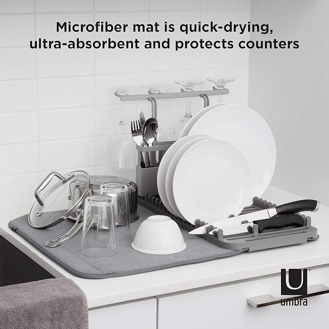 Umbra Udry Dish Rack with Dry Mat - Image 6