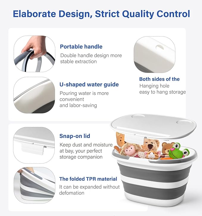 Lesipee Upgraded 16L Collapsible Mop Bucket - Image 5