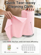 Microfiber Cleaning Cloths Roll, 75 Pack Tear Away Microfiber Towels Roll - Image 2
