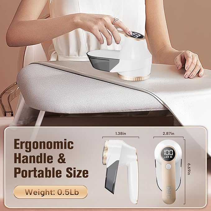 DBC Fabric Shaver with 15000r/Min Powerful Motor, LED Display, 6-Leaf Blades - Image 7