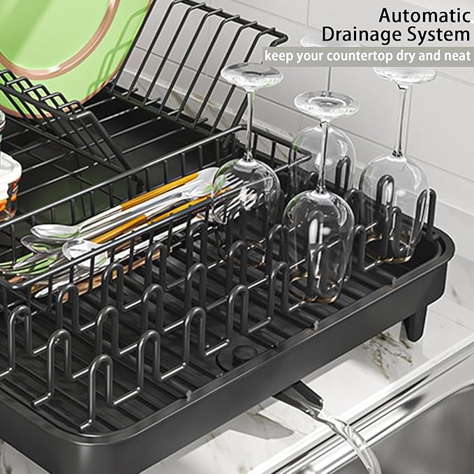 LEMIKKLE Dish Drying Rack, Large-Capacity Dish Drainer - Image 6