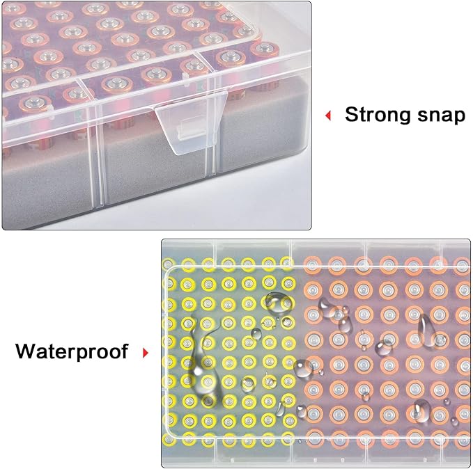 Battery Storage Organizer Case, Battery Vault Box Holder Container - Image 4