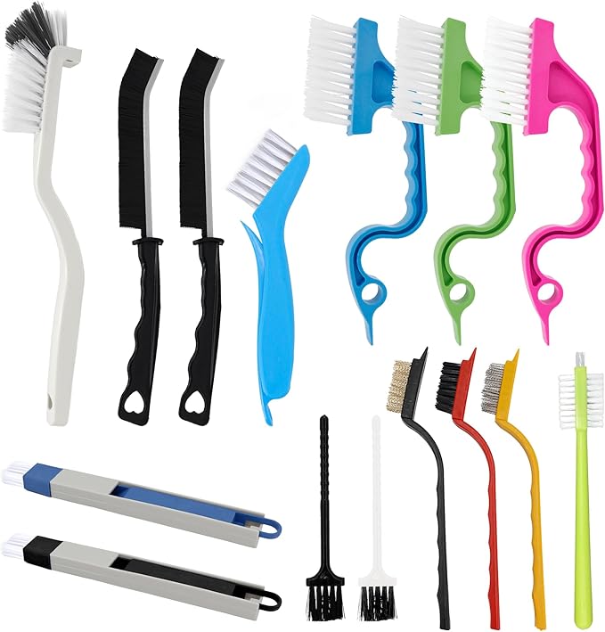 15Pcs Crevice Cleaning Brush Groove Gap Hard Bristle Cleaning Tool Small Clean by Unknown