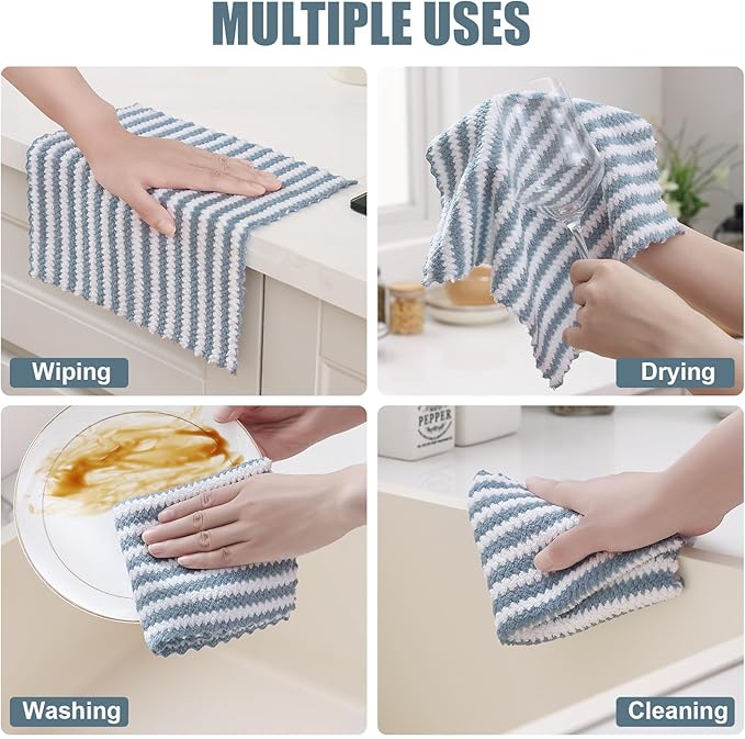 Homaxy 18 Pack Kitchen Dish Cloths, Ultra Soft and Absorbent Dish Towels - Image 5