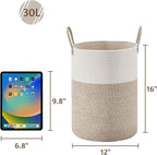 VIPOSCO Tall Laundry Hamper, Woven Rope Storage Basket - Image 5