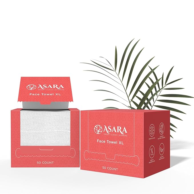 Clean Face Towels Disposable XL Facial Wipes | Add Water As a Makeup Remover | by Asara