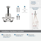 Amerock H3700426 | Vicinity Triple Prong Decorative Wall Hook | Polished Chrome - Image 5