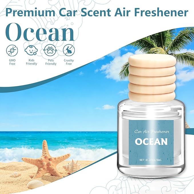 AROIC Car Air Freshener 6 Pack, Long Lasting Fresh Aroma Diffuser Set - Image 4