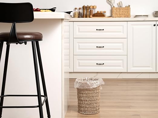 StorageWorks Wicker Waste Basket, Small Trash Can - Image 8