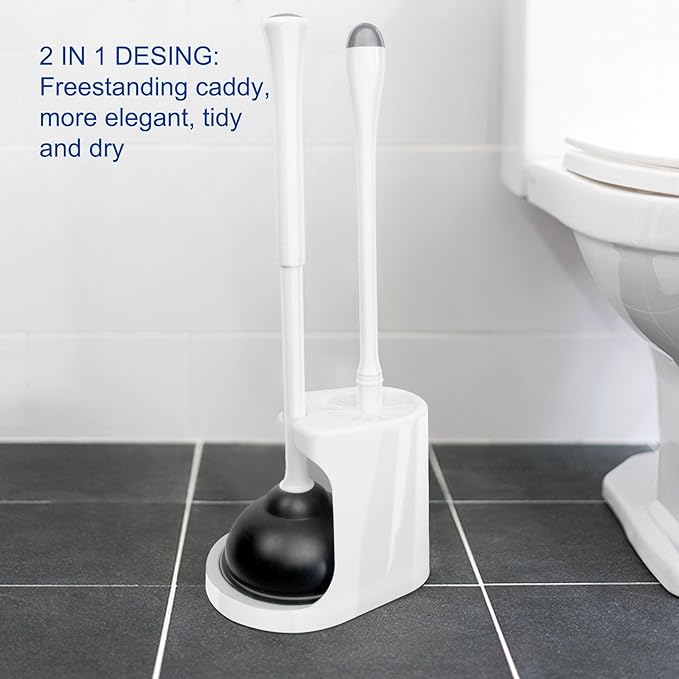 CELOX 2 Set Toilet Brush and Plunger Set, Toilet Brush and Holder Set, Toilet - Image 7
