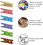 Mini Natural Wooden Clothespins - Image 2