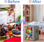 Fixwal 4pcs Large Blanket Bags 120L King Foldable Comforters Storage Bags - Image 5