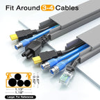 Delamu 157in Cord Hider, Cord Cover Wall Cable Management, Paintable Wire Cover - Image 3