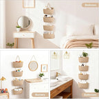 Dahey Over The Door Hanging Basket 4-Tier Woven Boho Wall Mounted Storage - Image 6