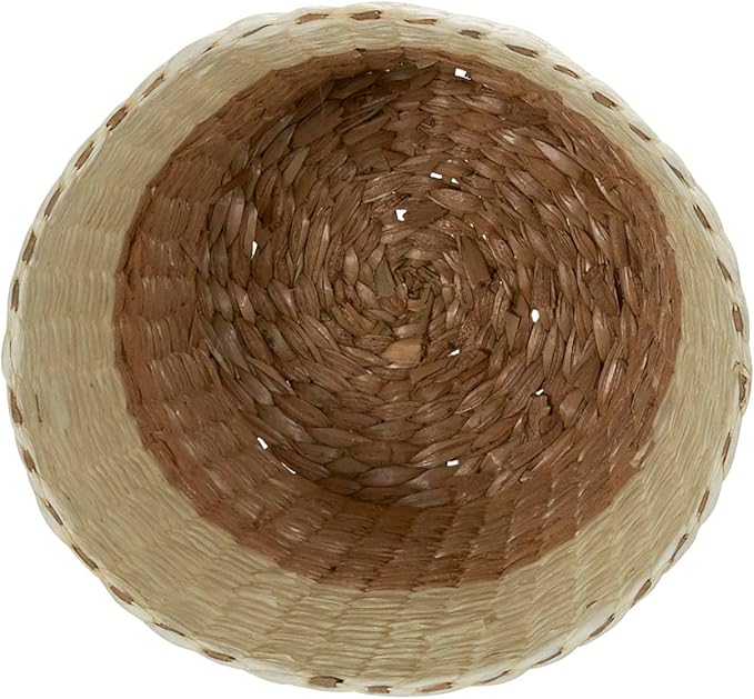 Household Essentials 2-Tone Woven Waste Basket, HandWoven Paper Rope Basket - Image 4