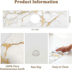 Stone Faucet Mat for Kitchen Sink, 15.7" Fast Drying Around Faucet Diatomite - Image 5