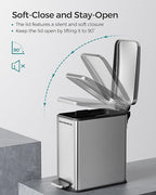 SONGMICS Bathroom Trash Can, 2.6 Gallon Small Trash Bin - Image 5