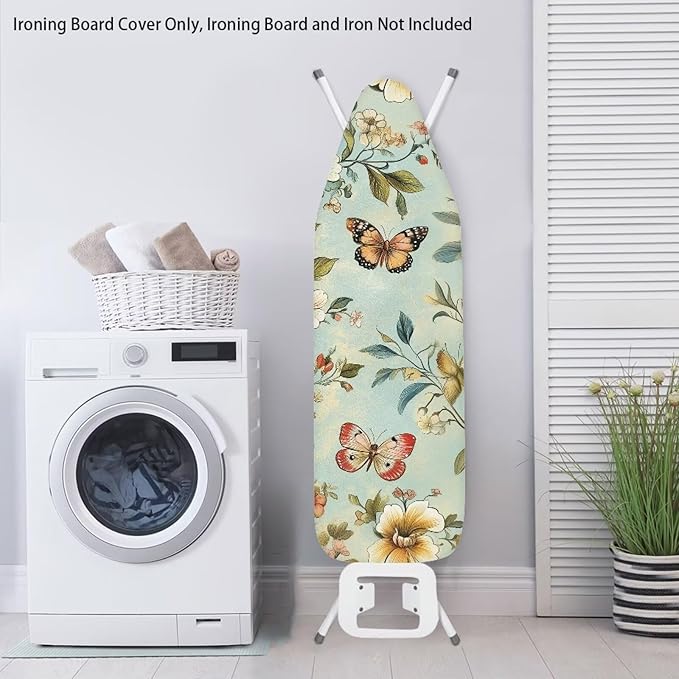 Butterfly Ironing Board Cover and Pad Standard Size Green Leaves Iron Table - Image 3