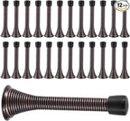 24 Pack Spring Door Stops 3 1/4 Inch Flexible Heavy Duty Spring Door Stopper by KISEER
