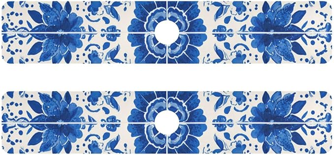 Kitchen Sink Splash Guard 2 PCS 30 Inch Sink Faucet Mat Splash Guard by Eyanle