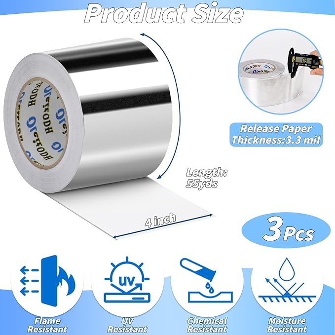 3 Pack Aluminum Foil Tape Bulk - Image 2