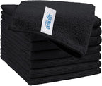 HOMEXCEL Black Microfiber Cleaning Cloth, 8 Pack Cleaning Towels by HOMEXCEL