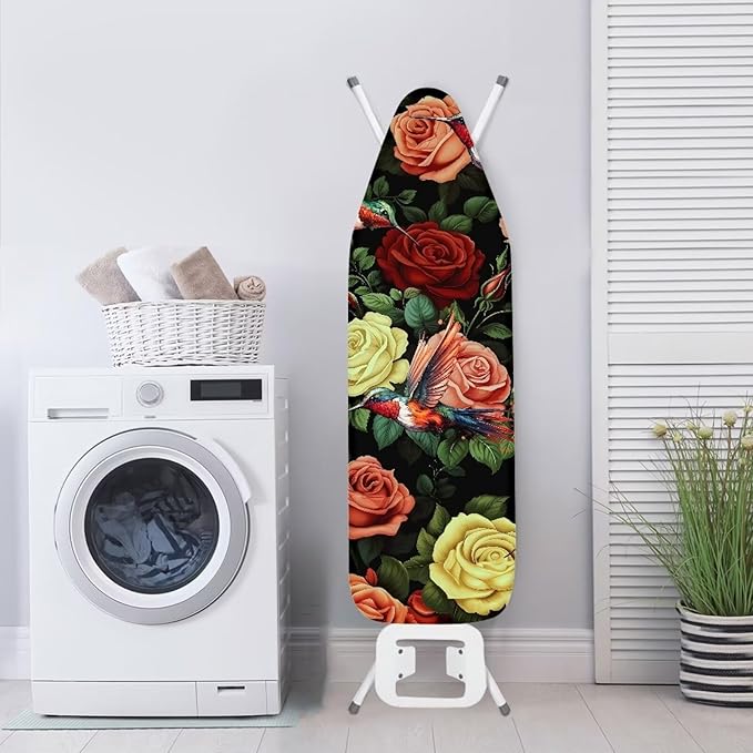 Rose Hummingbird Ironing Board Cover and Pad 15x54 Removable Padding Decorative - Image 3