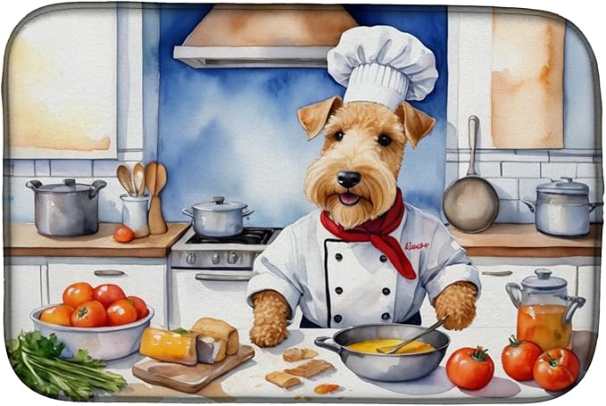 Caroline's Treasures DAC6281DDM Lakeland Terrier The Chef Dish Drying Mat by CarolinesTreasures