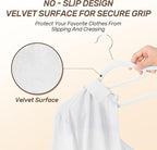 Velvet Hangers 30 Pack with Gold Hooks, Non-Slip Slim Felt Hanger - Image 3