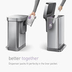 simplehuman Code H 100 Count, Dispenser Pack Custom Fit Liners, Drawstring - Image 6