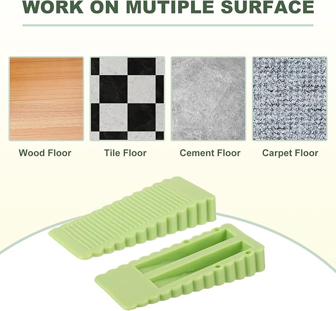 uxcell 2 Pcs Door Stoppers for Bottom of Door, 15mm/0.59 Inch Door Stops - Image 4