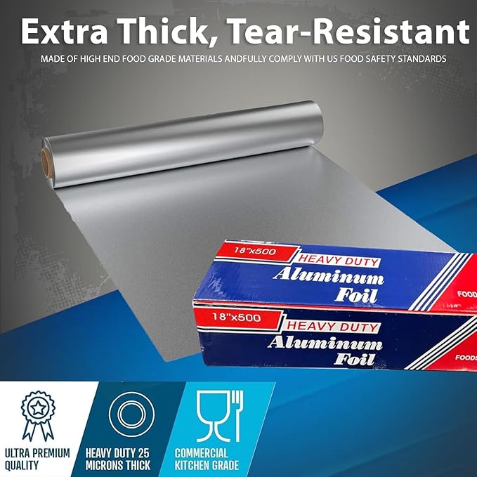 18" x 500" Standard Aluminum Foil Roll - Image 6