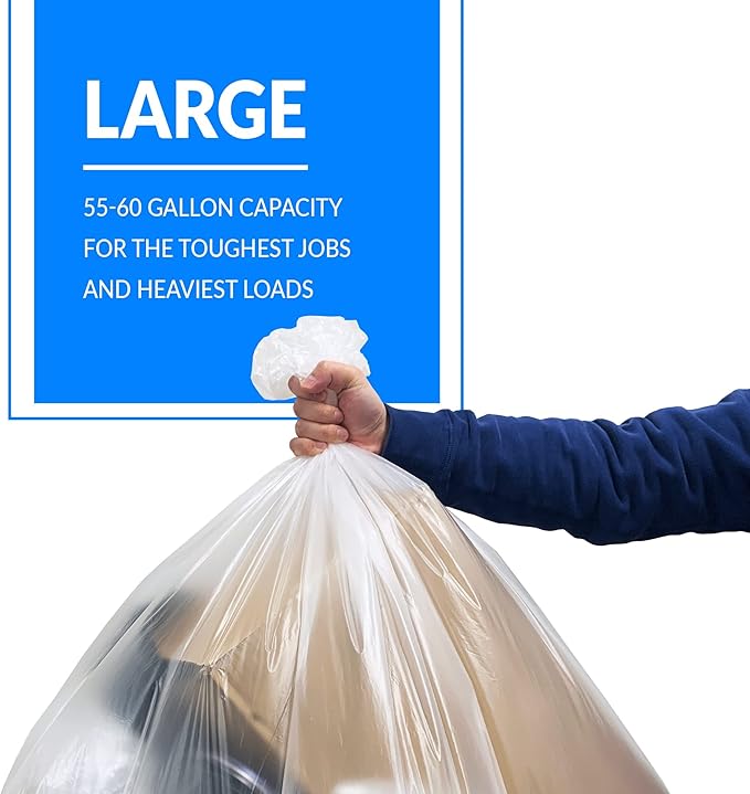 Reli. SuperValue 55-60 Gallon Trash Bags | 50 Count | Made in USA | Heavy Duty - Image 5