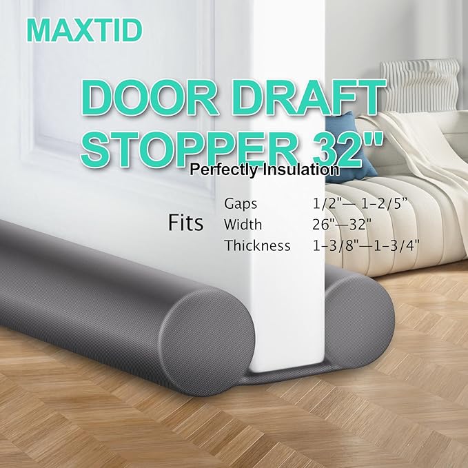 MAXTID 32" Gray Door Air Draft Stopper - Image 4