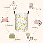 Bee Honey Flower Laundry Basket, Waterproof Foldable Laundry Hamper, Dirty - Image 7