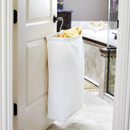 Household Essentials 148 Hanging Cotton Canvas Laundry Hamper Bag | White - Image 4