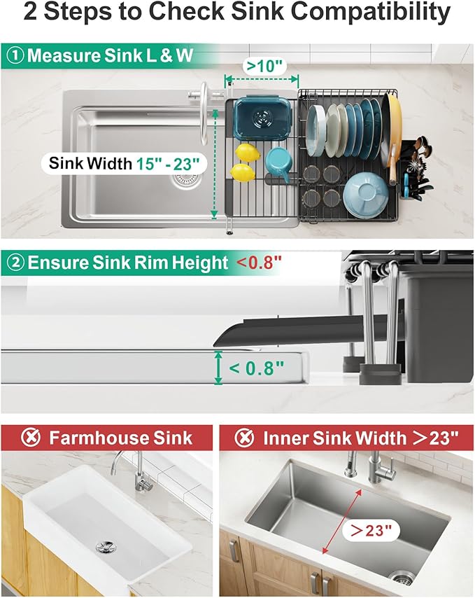 GSlife Expandable Dish Drying Rack - Image 6
