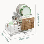 2 Tier Dish Drying Rack Automatic Drainage Board Space-Saving - Image 6