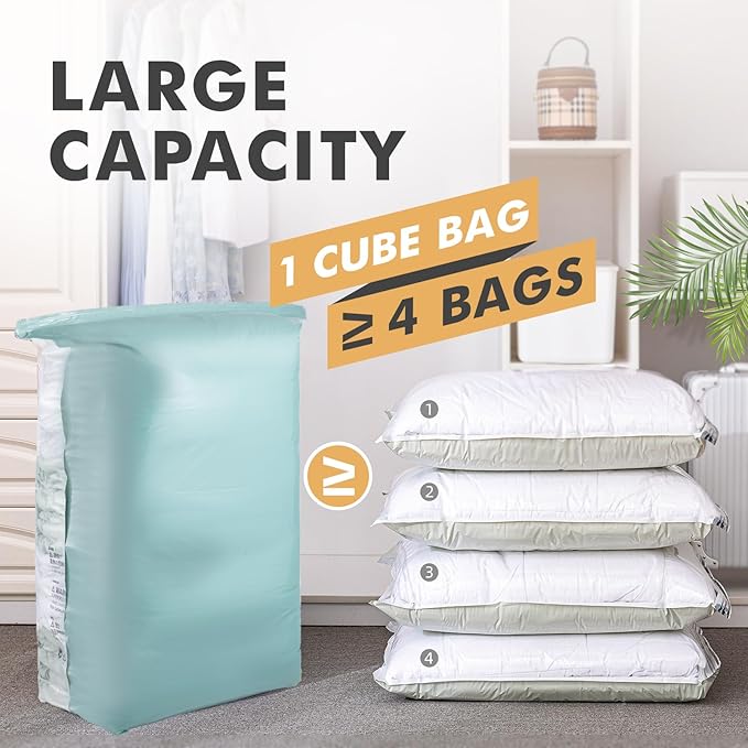 TAILI 6 Pack Vacuum Storage Bags, Jumbo Cube, Large Vacuum Seal Bags - Image 2