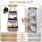 Hanging Storage Baskets, Over the Door Basket, Cotton Wall Baskets Storage - Image 9
