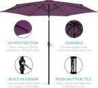 Best Choice Products 10ft Outdoor Table Compatible Steel Polyester Market Patio Umbrella w/Crank and Easy Push Button Tilt - Image 5