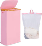 65L Slim Laundry Hamper, Narrow Laundry Basket by iEGrow